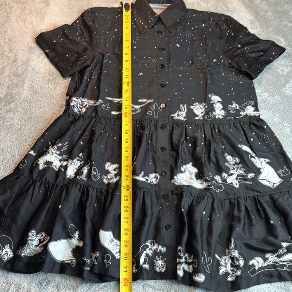 Rare NWT Blackmilk x Looney Tunes Chase Tiered Shirt Dress~LIMITED Size AU6 USXS - Picture 13 of 14